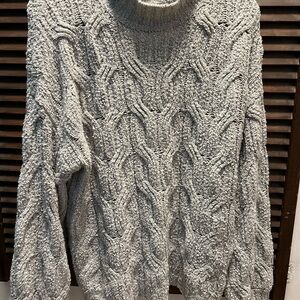 Men's Elegant Gray Turtleneck Sweater